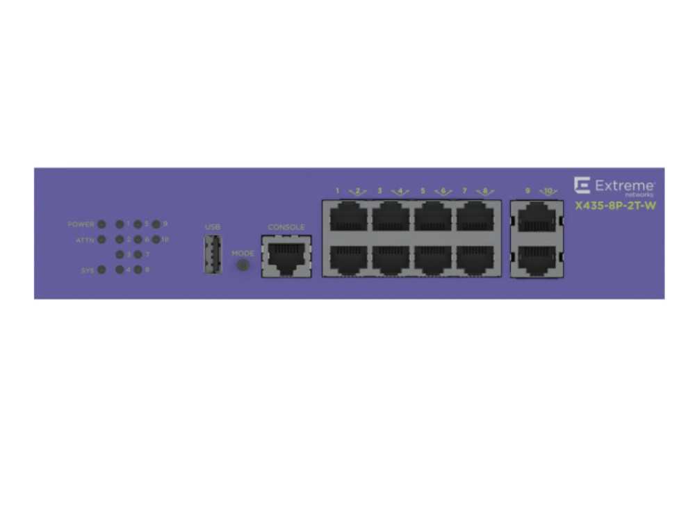 X435-8P-2T-W 8 port 10/100/1000BASE-T PoE+ half 2x1000BASE-T uplinks POE powered 802.3bt € 1697.95