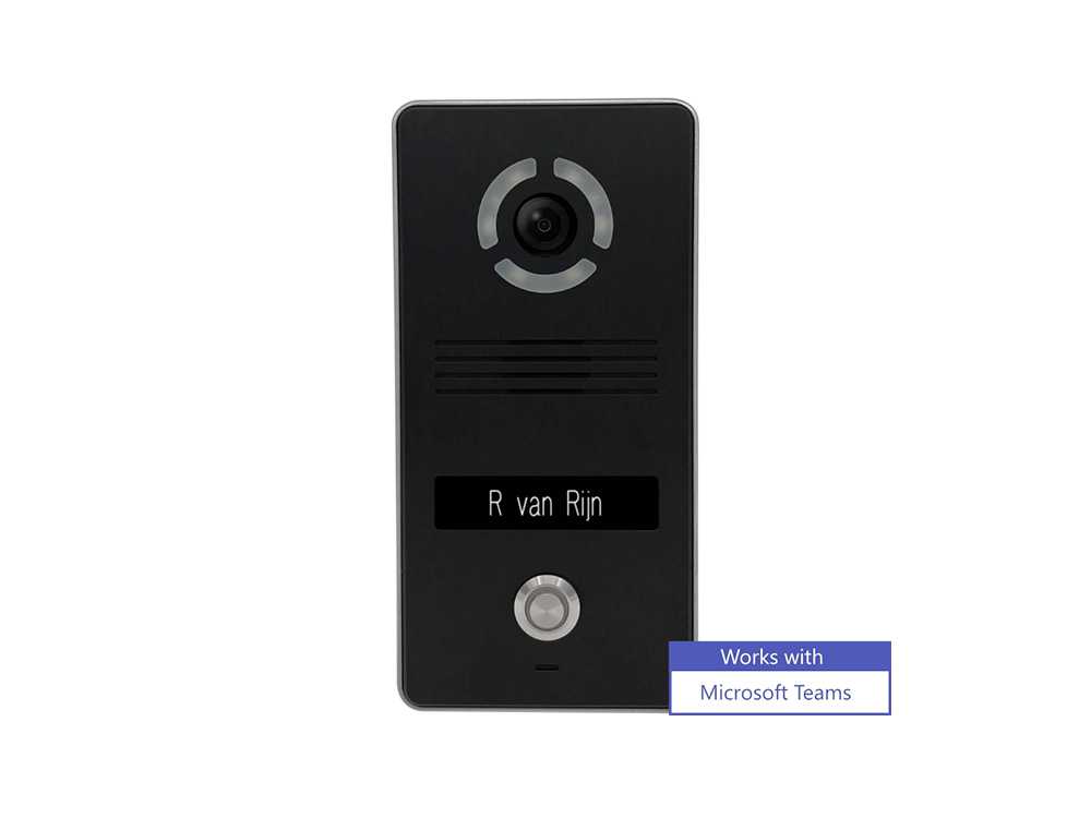 Robin SlimLine SIP voor Teams, IP camera Two tone Black/Silver, 1 toets (opbouw) € 1225.95