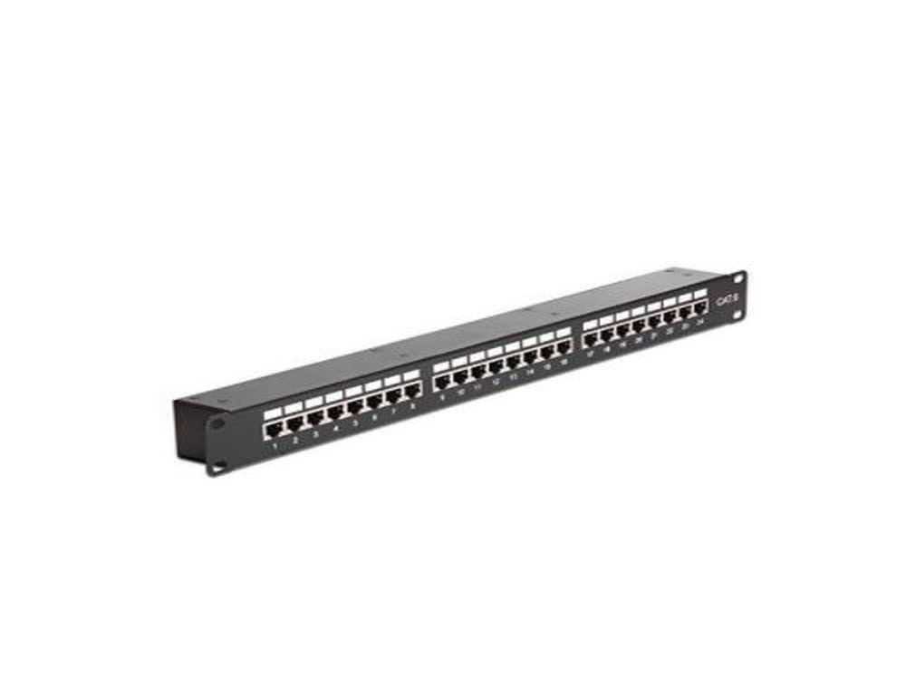 Patchpanel 24 port black with 24 coupler RJ45/RJ45 Keystone patchpanel type black € 145.95