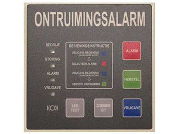 Ontruimingspaneel met opbouwrand