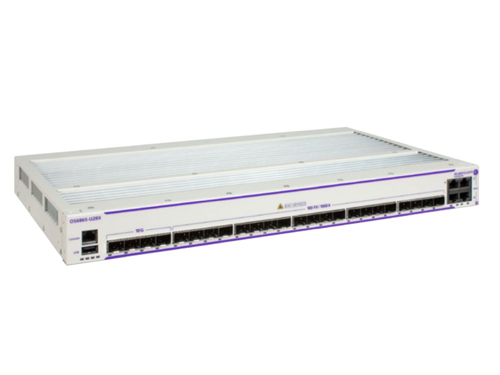 OS6865-U28XD Hardened Gigabit Ethernet L3 1RU ch assis. 20 100/1000 BaseX SFP, 4