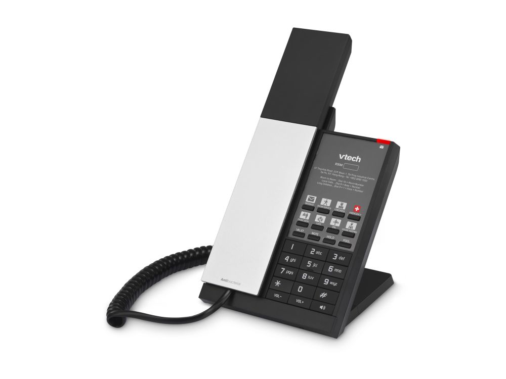 NG-A3211 Silver Black (10 Keys) 1-Line Analog Corded Phone 10 programmable keys