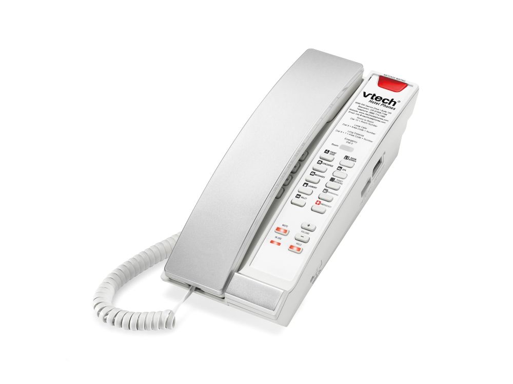 S2211-SPK Silver & Pearl (10 Keys) Speaker 1-Line SIP Petite Hotel Telephone, 10 Programmable