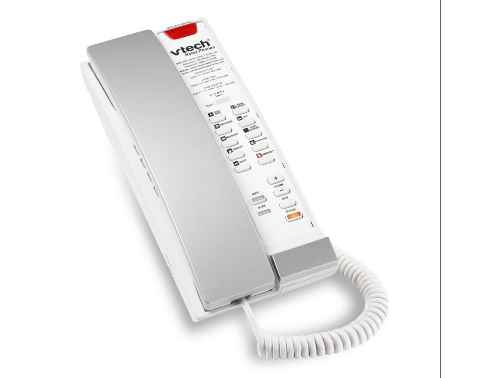 A2211 Silver & Pearl 1-Line Analog Petite Phone