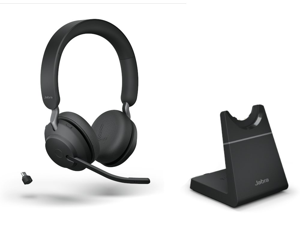 Jabra Evolve2 65 Link380c UC Stereo Stand Black