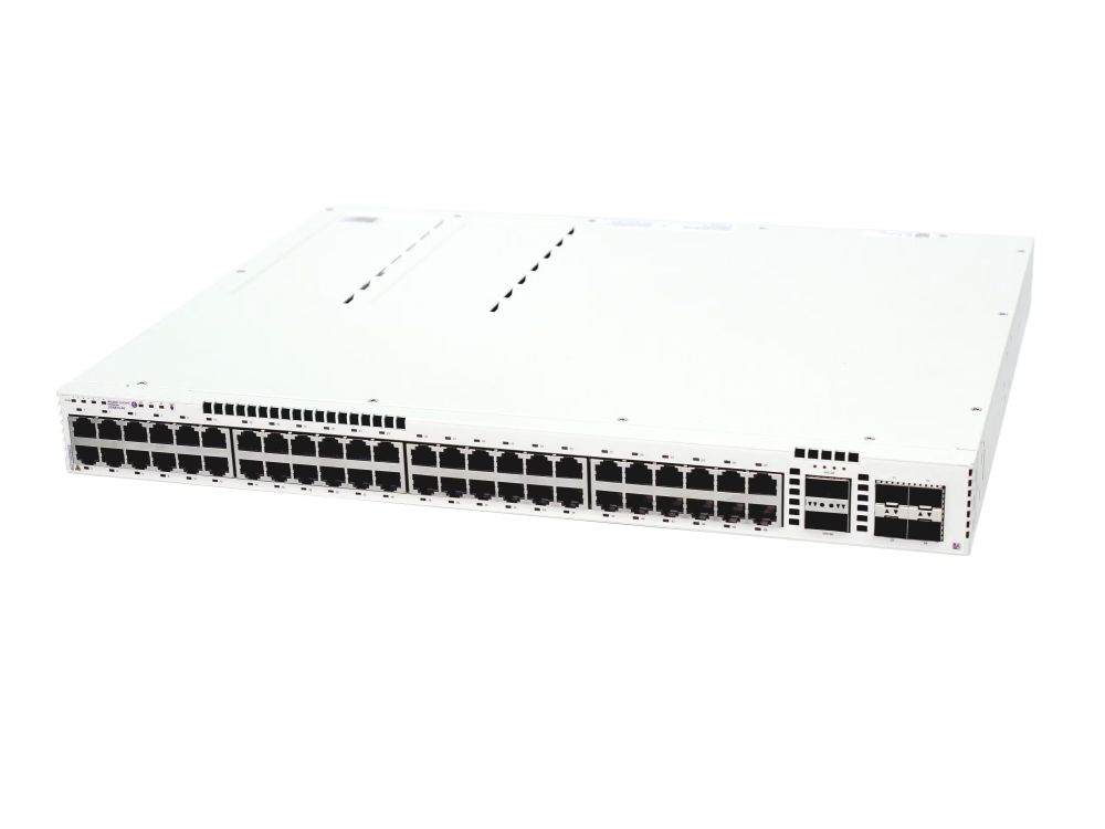 OS6870-48: Fixed chassis with 48x10/100/1000 RJ-45 2x100G QSFP28 VFL ports and 4x25G SFP28 ports
