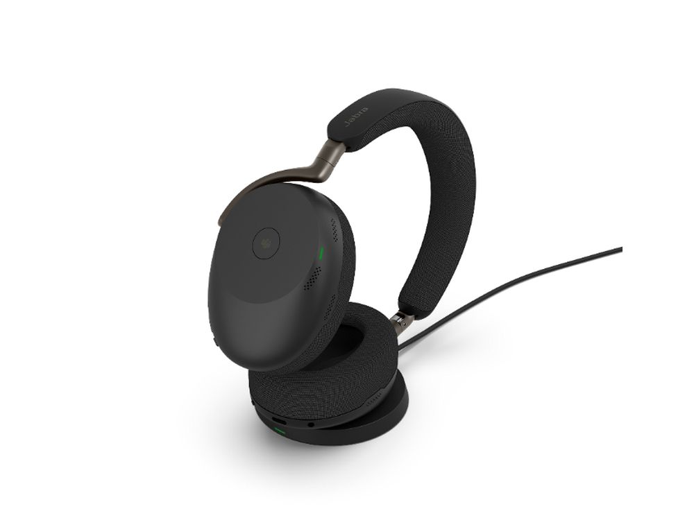Jabra Evolve3 85 MS, Link390c, Black With wireless charging pad