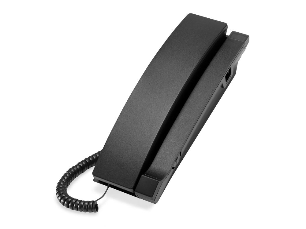 S2310-X Matte Black 1-Line Contemporary SIP TrimStyle Hotel Telephone