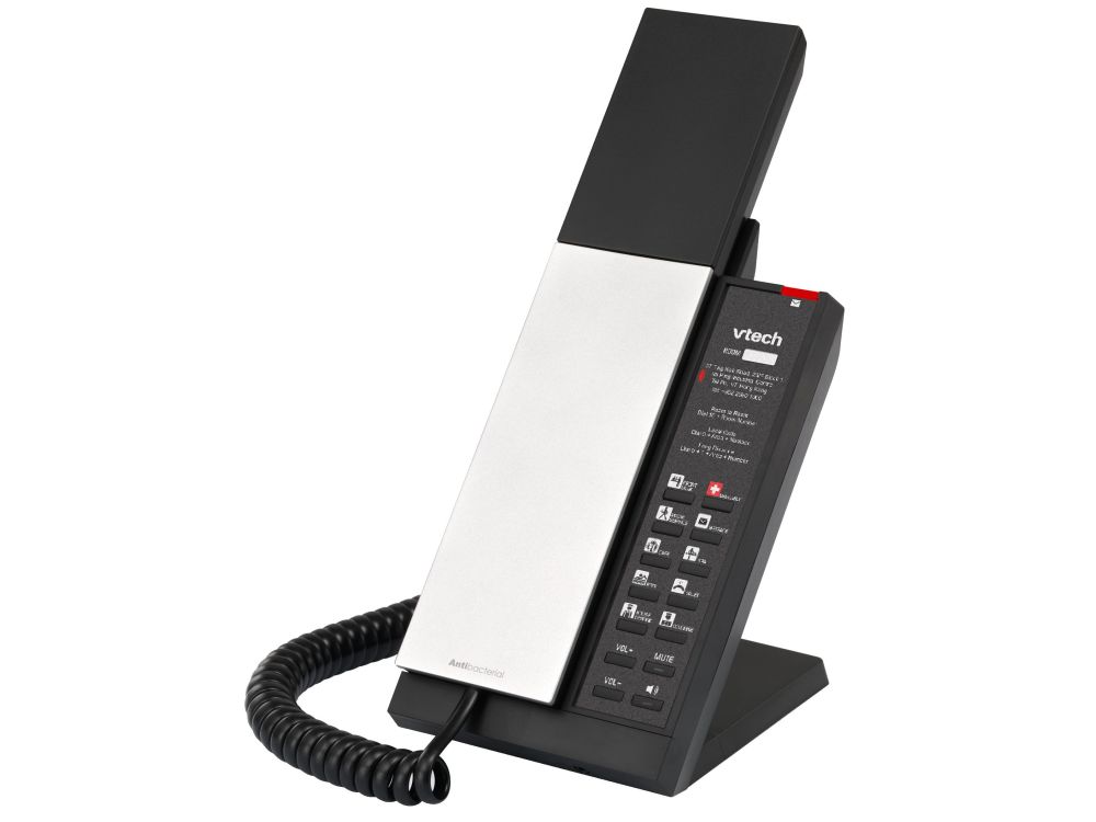 NG-A3212 Silver & Black (10 keys) 1-Line Analog Corded Phone,  10 Programmable Keys