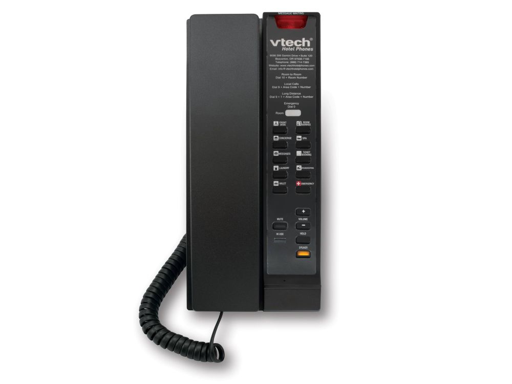 A2211-SPK Matte Black (Speaker, 5 Keys) 1-Line Analog Speaker Phone, 5 programmable keys