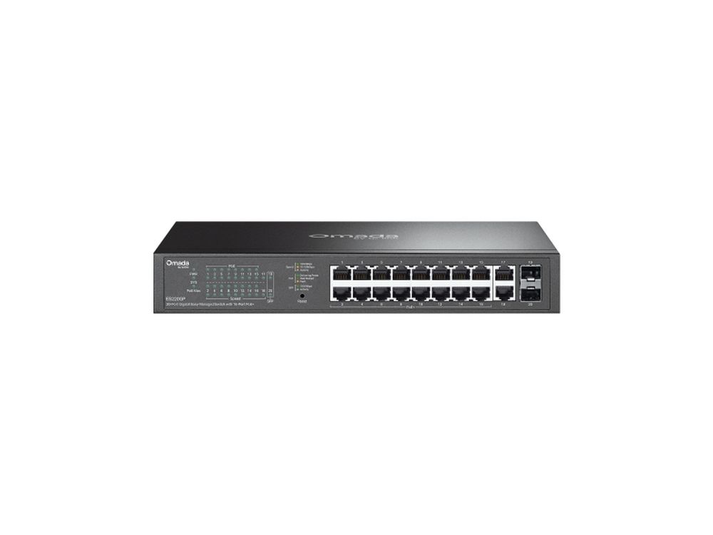 Omada 20-Port Gigabit Easy Managed Switch with 16-Port PoE+
