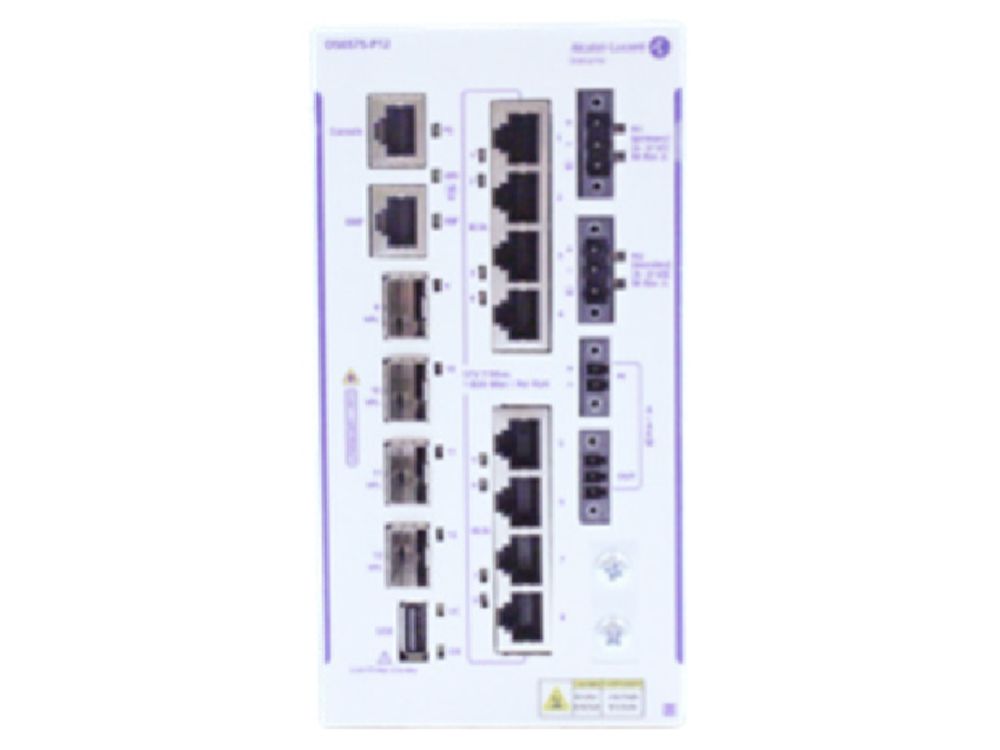 Hardened GigE fan-less DIN switch. 8x10/100/1000 B RJ-45 802.3bt PoE, 4x100/1000 BaseX SFP+